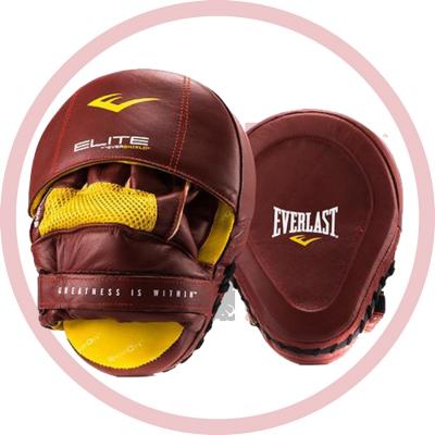 Лапы Everlast Pro Elite Leather Mantis (Черный)