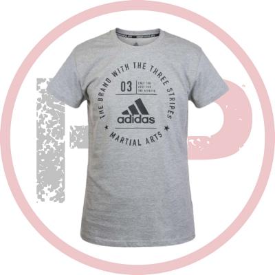 Футболка Adidas The Brand With The Three Stripes MARTIAL ARTS (Серый/Черный XL)