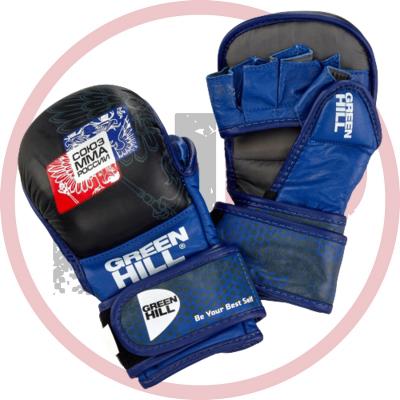 Перчатки гибридные Green Hill Союз ММА России MMU-0111